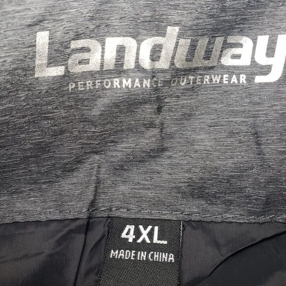 Landway Puffer Jacket Mens 4XL Encore Boston Harbor Gray Nylon Polyloft Insulate - Picture 4 of 15